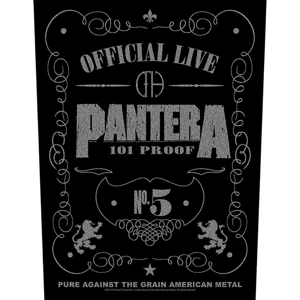 Pantera - 101 Proof Rugpatch - Zwart